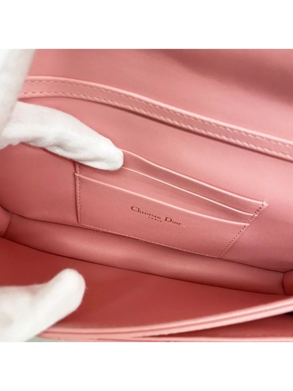 Dior Handbag Cannage MY Leather Pink Champagne Gold 2-Way Bag - Picture 10 of 10